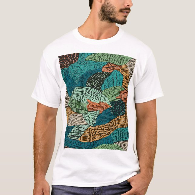 Abstract Grunge: Seamless Pattern Design. T-Shirt (Front)
