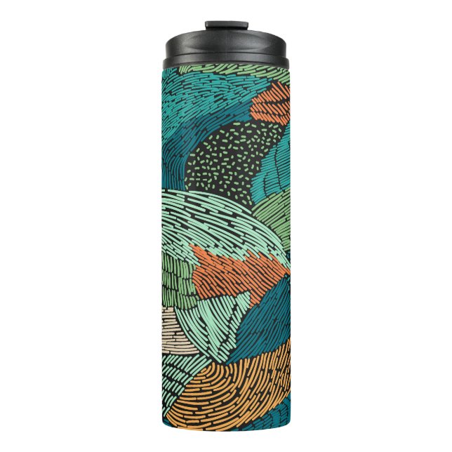 Abstract Grunge: Seamless Pattern Design. Thermal Tumbler (Front)