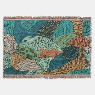 Abstract Grunge: Seamless Pattern Design. Throw Blanket