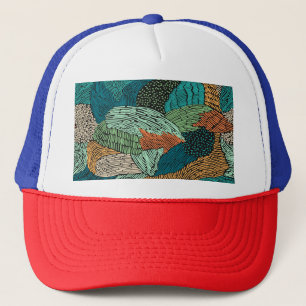 Abstract Grunge: Seamless Pattern Design. Trucker Hat