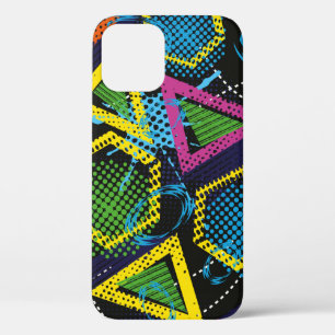Abstract grunge sport pattern children. Creative s iPhone 12 Case