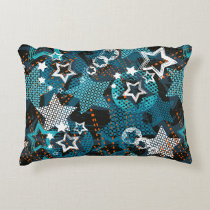 Abstract grunge star pattern Creative the backgrou Decorative Cushion