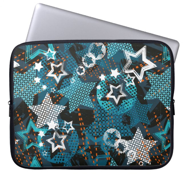 Abstract grunge star pattern Creative the backgrou Laptop Sleeve (Front)
