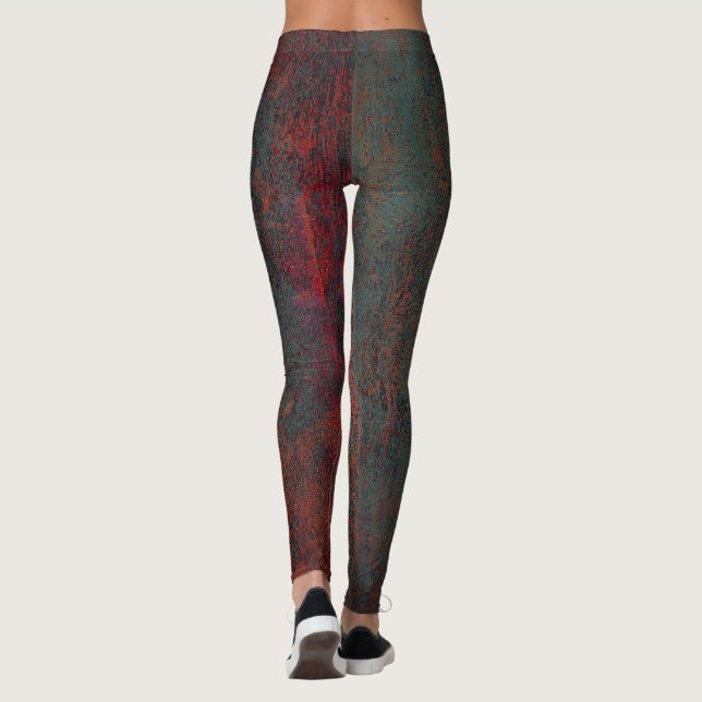 Abstract grunge texture leggings (Back)