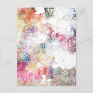 Abstract grunge texture with watercolor paint 2 postcard