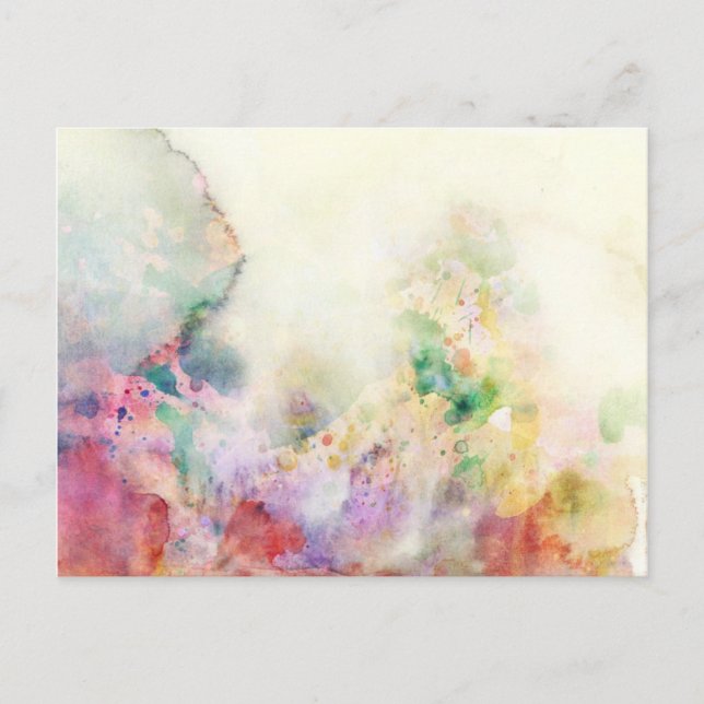 Abstract grunge texture with watercolor paint postcard (Front)