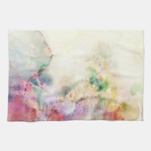Abstract grunge texture with watercolor paint tea towel