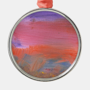 Abstract - Guash - Lovely meadows 2 of 2 Metal Tree Decoration
