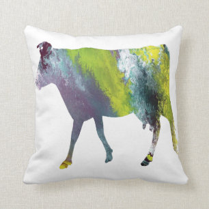 Abstract Guernsey cow silhouette Cushion
