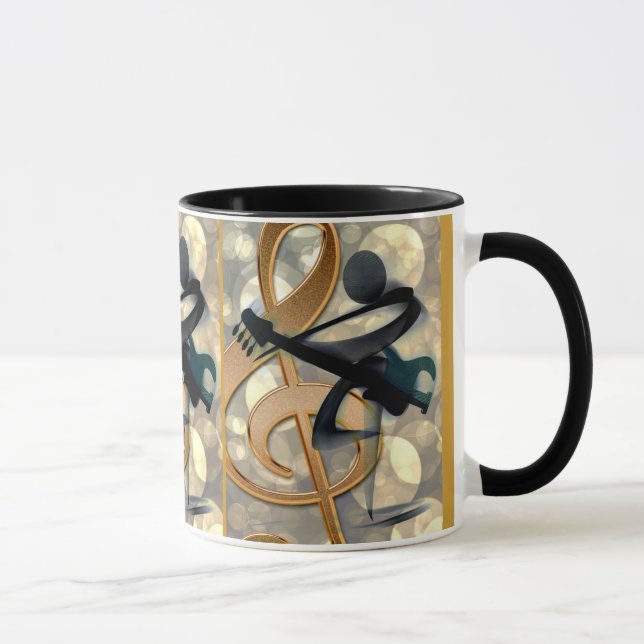 Abstract Guitar Music Mug (Right)