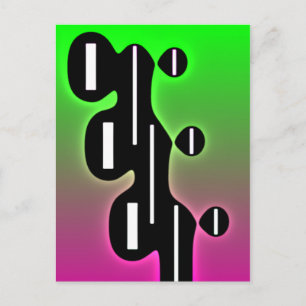 Abstract Guitar Postcard