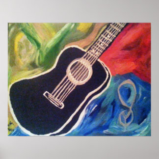 Abstract Guitar Poster
