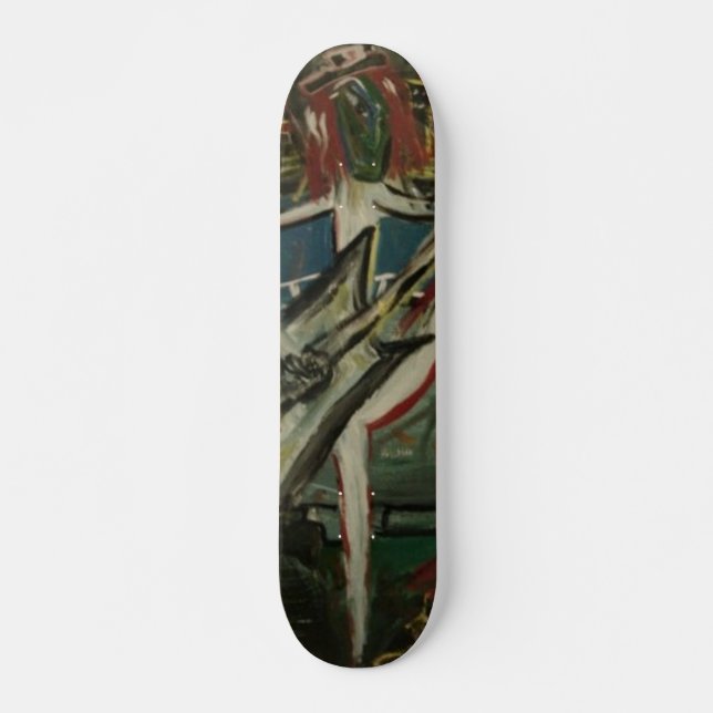 Abstract Guitarist Skateboard (Front)