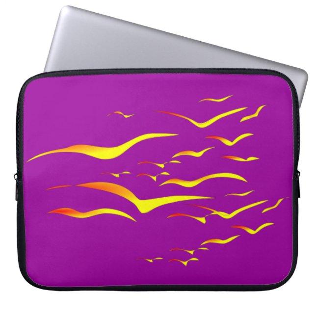Abstract Gulls in Flight Laptop Sleeve (Front)