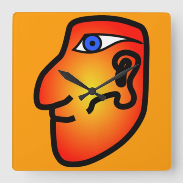 Abstract Gulls in Flight Wall Clock (Front)
