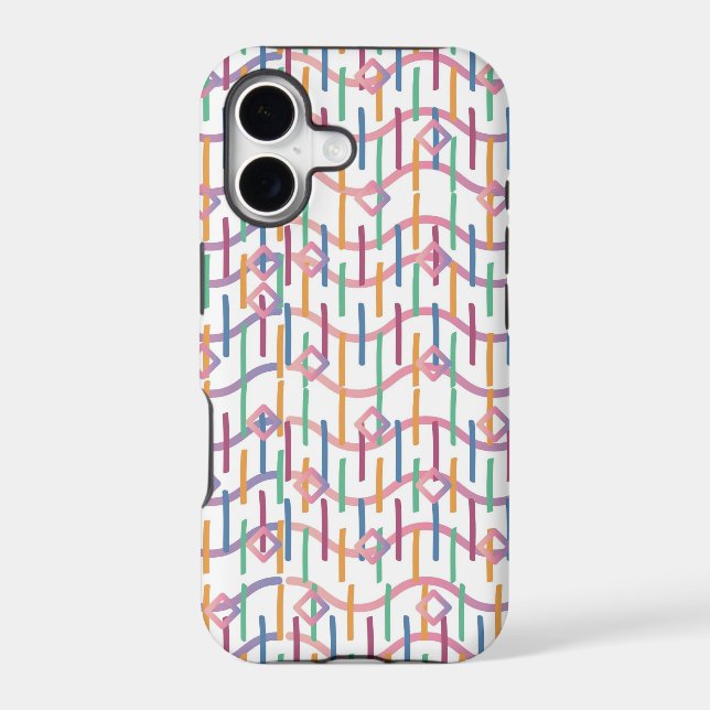 Abstract Half Circles Mod Op Fusion Art Pattern  (Back)