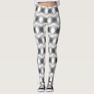 Abstract Half-tone Circle X's Thunder_Cove Leggings