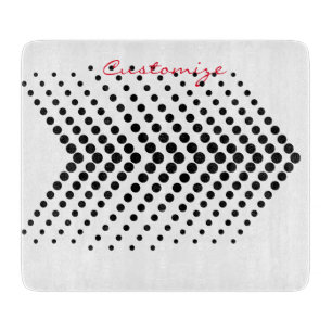 Abstract Half-tone Circle Zigzag Chevron Cutting Board