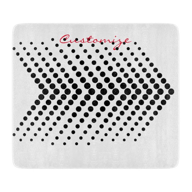 Abstract Half-tone Circle Zigzag  Chevron Cutting Board (Front)