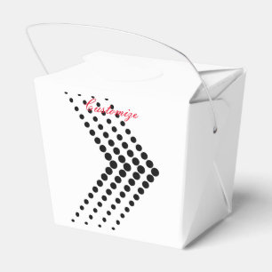 Abstract Half-tone Circle Zigzag Chevron Favour Box