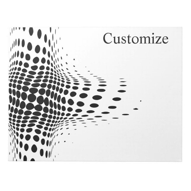 Abstract Half-tone Circles X Notepad (Front)