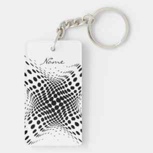 Abstract Half-tone Circles X Thunder_Cove Key Ring
