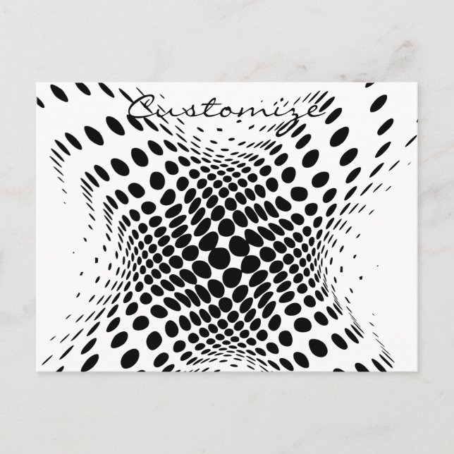Abstract Half-tone Circles X Thunder_Cove Postcard (Front)