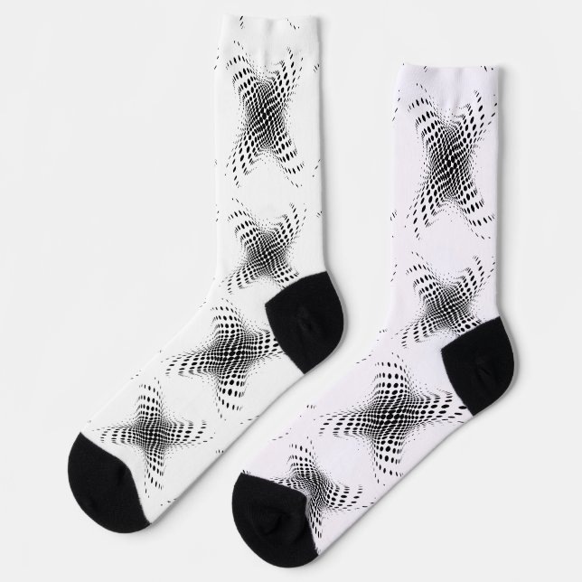 Abstract Half-tone Circles X Thunder_Cove Socks (Left)