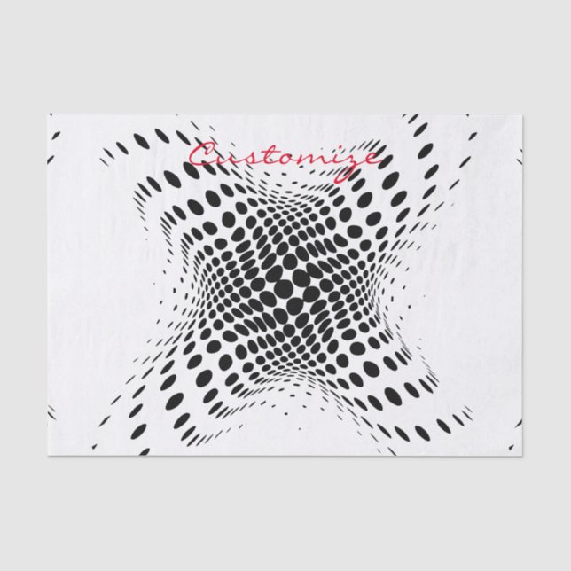 Abstract Half-tone Circles X Thunder_Cove Tissue Paper (Front)