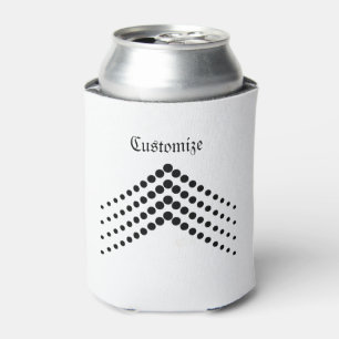 Abstract Half-tone Circles Zigzag Chevron Can Cooler