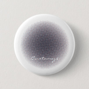 Abstract Half-tone Pulsating Circle Thunder_Cove 6 Cm Round Badge