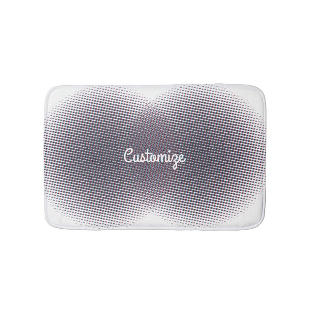 Abstract Half-tone Pulsating Circle Thunder_Cove Bath Mat (Front)