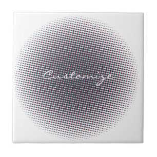 Abstract Half-tone Pulsating Circle Thunder_Cove Ceramic Tile
