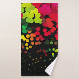 Abstract halftone background pattern. Geometric co Bath Towel