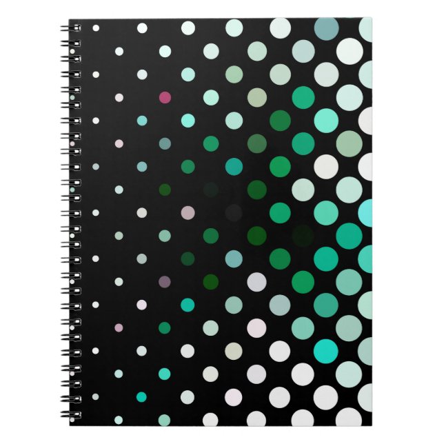 Abstract halftone background pattern. Geometric co Notebook (Front)