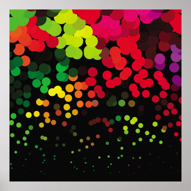 Abstract halftone background pattern. Geometric co Poster (Front)