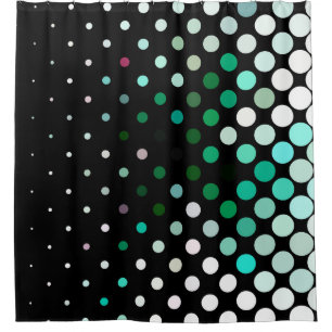 Abstract halftone background pattern. Geometric co Shower Curtain