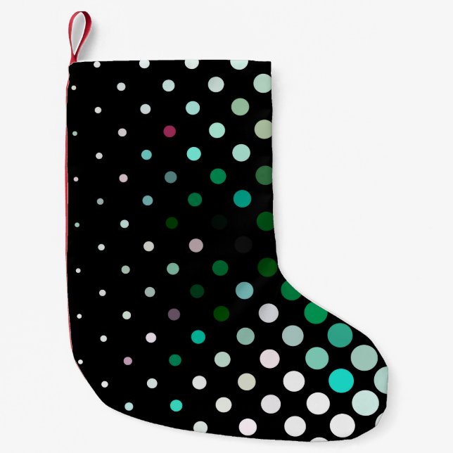 Abstract halftone background pattern. Geometric co Small Christmas Stocking (Front)