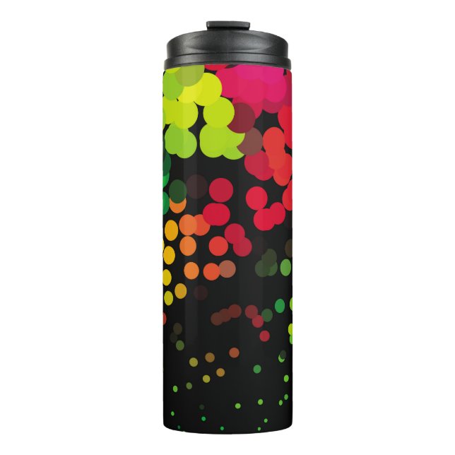 Abstract halftone background pattern. Geometric co Thermal Tumbler (Front)