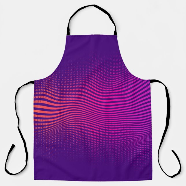 Abstract halftone gradient. vibrant background, wi apron (Front)
