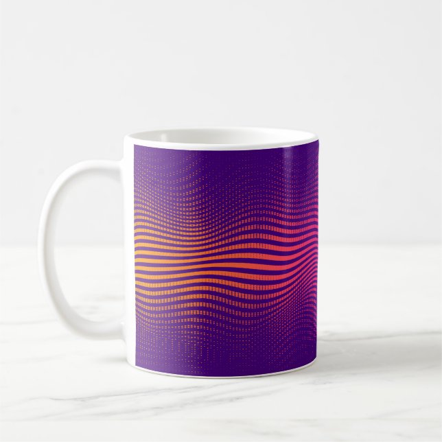 Abstract halftone gradient. vibrant background, wi coffee mug (Left)