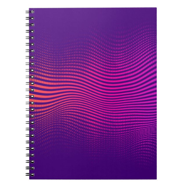 Abstract halftone gradient. vibrant background, wi notebook (Front)