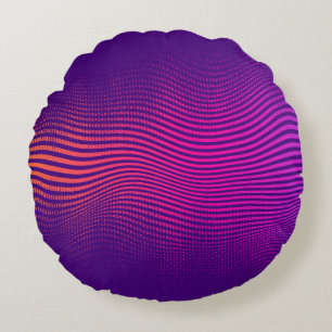 Abstract halftone gradient. vibrant background, wi round cushion