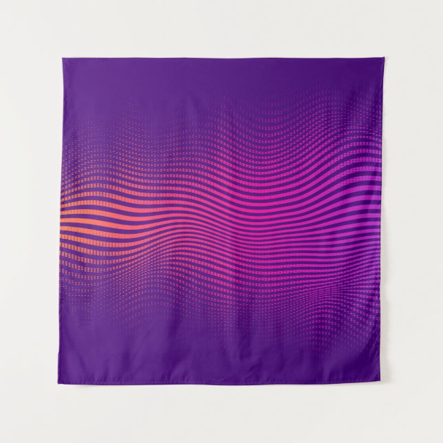 Abstract halftone gradient. vibrant background, wi tapestry (Front)