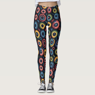 Abstract Halloween Blue Spooky Monster Eyeball Leggings