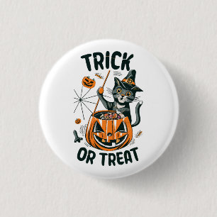 Abstract Halloween Cat 3 Cm Round Badge