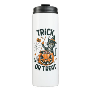Abstract Halloween Cat Thermal Tumbler
