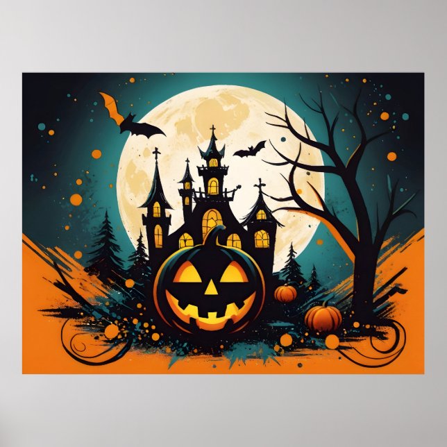 Abstract Halloween design Poster (Front)