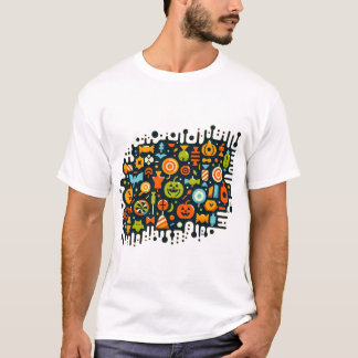 Abstract Halloween Trick or Treat T-Shirt