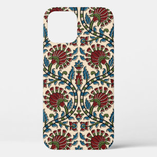 abstract hand block ajrakh print background design iPhone 12 case